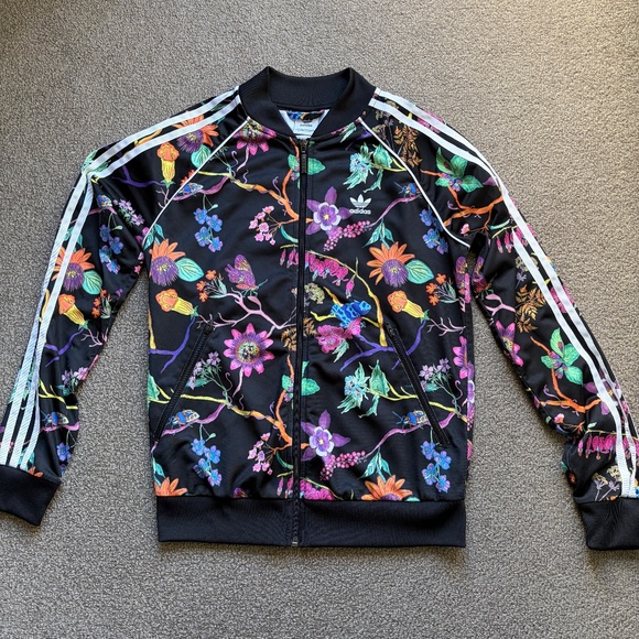 Adidas Originals Ws Bomber Jacket Poisonous Garden Floral Track Warm Up | Size S - Picture 3 of 16